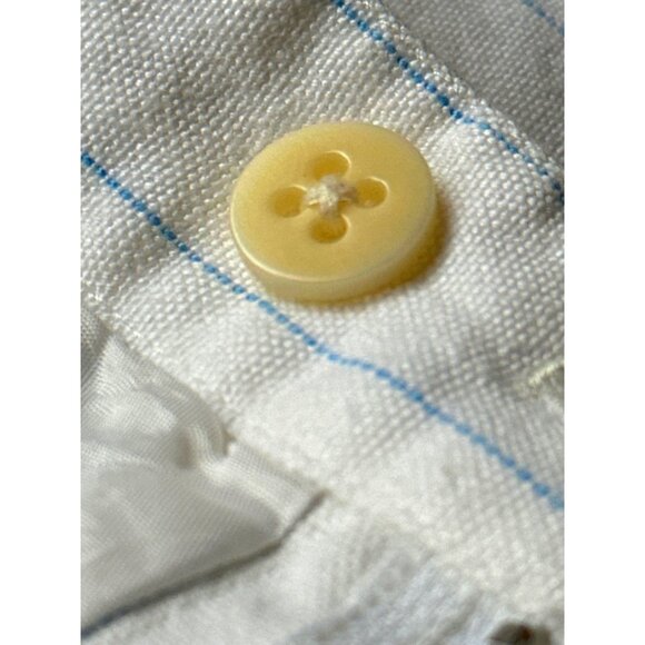 Lauren Ralph Lauren Womens White & Blue Striped Linen  Wide-Leg Pants - Picture 15 of 16